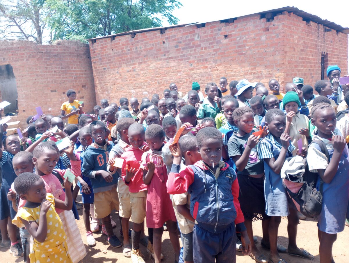 Outside activity with the students